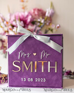CARD BOXES velvet card boxes Wedding Wishing Well Card Box, Gift Card Box, Velvet purple wedding wishing well  money gift card box, Personalized Wedding Card Box, Luxury Card Box, Wedding Card Box with Lid, Wedding Money Box, Wedding Card Box, BVpx37
