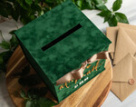 CARD BOXES velvet card boxes Garden Wedding Card Box Gift Card Box & arch Sign Set , Velvet green wedding wishing well money gift card box, Personalized Wedding Card Box, Greenery Luxury Card Box, Wedding Card Box with Lid, Emerald Wedding Money Box, Garden Wedding Card Box20