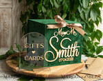 CARD BOXES velvet card boxes Garden Wedding Card Box Gift Card Box & arch Sign Set , Velvet green wedding wishing well money gift card box, Personalized Wedding Card Box, Greenery Luxury Card Box, Wedding Card Box with Lid, Emerald Wedding Money Box, Garden Wedding Card Box20
