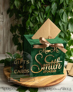 CARD BOXES velvet card boxes Garden Wedding Card Box Gift Card Box & arch Sign Set , Velvet green wedding wishing well money gift card box, Personalized Wedding Card Box, Greenery Luxury Card Box, Wedding Card Box with Lid, Emerald Wedding Money Box, Garden Wedding Card Box20
