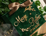 CARD BOXES velvet card boxes Gift Card Box & arch Sign Set , Velvet green wedding wishing well money gift card box, Personalized Wedding Card Box, Greenery Luxury22