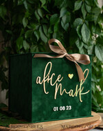 CARD BOXES velvet card boxes  Gift Card Box &  Sign Set , Velvet green wedding wishing well money gift card box, Personalized Wedding Card Box, Greenery Luxury Card Box, Wedding Card Box with Lid, Emerald Wedding Money Box, Garden Wedding Card Box19