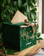 CARD BOXES velvet card boxes  Gift Card Box &  Sign Set , Velvet green wedding wishing well money gift card box, Personalized Wedding Card Box, Greenery Luxury Card Box, Wedding Card Box with Lid, Emerald Wedding Money Box, Garden Wedding Card Box19