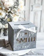 CARD BOXES velvet card boxes Gift Card Box, Velvet Grey wedding wishing well money gift card box, Personalized Wedding Card Box, Luxury Greenery Card Box, Wedding Grey and Gold Card Box with Lid, Wedding Money Box, Grey Green Wedding Card Box10