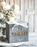 CARD BOXES velvet card boxes Gift Card Box, Velvet Grey wedding wishing well money gift card box, Personalized Wedding Card Box, Luxury Greenery Card Box, Wedding Grey and Gold Card Box with Lid, Wedding Money Box, Grey Green Wedding Card Box10