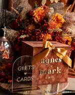 CARD BOXES velvet card boxes Terracotta Fall Card Box and Arch Acrylic Cards & Gifts Clear Sign, Velvet Rust Wedding Card Box with Lid, Burnt Orange Wedding Money Box,  Copper Wedding Card Box cards and gift Arch acrylic sign set31