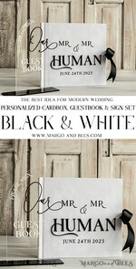 CARD BOXES velvet card boxes Velvet Set Card Box Guestbook & Sign, Wedding Card Box Instant Instax Guestbook, Black & White Wedding Money Box Sing Guestbook Set, BWs28