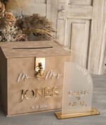 CARD BOXES velvet card boxes Beige Card Box and Arch Acrylic Cards & Gifts Clear Sign, Velvet Rust Wedding Card Box with Lid, Burnt Orange Wedding Money Box,  Copper Wedding Card Box cards and gift Arch acrylic sign set12