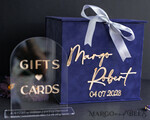 CARD BOXES velvet card boxes Gift Card Box & arch Sign Set , Velvet Navy wedding wishing well money gift card box, Personalized Wedding Card Box, Luxury Card Box, Wedding Card Box with Lid, Wedding Money Box, Wedding Card Box11