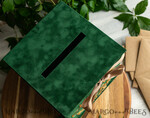 CARD BOXES velvet card boxes Gift Card Box, Velvet Green wedding wishing well money gift card box, Personalized Wedding Card Box, Luxury Greenery Card Box, Wedding Green and Gold Card Box with Lid, Wedding Money Box, Emerald Green Wedding Card Box9