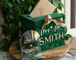 CARD BOXES velvet card boxes Gift Card Box & arch Sign Set , Velvet green wedding wishing well money gift card box, Personalized Wedding Card Box, Greenery Luxury Card Box, Wedding Card Box with Lid, Emerald Wedding Money Box, Garden Wedding Card Box17
