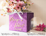 CARD BOXES velvet card boxes Gift Card Box & arch Sign Set , Velvet Purple wedding wishing well money gift card box, Personalized Wedding Card Box, Luxury Card Box, Wedding Card Box with Lid, Wedding Money Box, Wedding Card Box20