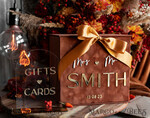 CARD BOXES velvet card boxes Terracotta Fall Card Box and Arch Acrylic Cards & Gifts Clear Sign, Velvet Rust Wedding Card Box with Lid, Burnt Orange Wedding Money Box,  Copper Wedding Card Box cards and gift Arch acrylic sign set38