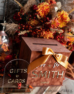 CARD BOXES velvet card boxes Terracotta Fall Card Box and Arch Acrylic Cards & Gifts Clear Sign, Velvet Rust Wedding Card Box with Lid, Burnt Orange Wedding Money Box,  Copper Wedding Card Box cards and gift Arch acrylic sign set38