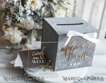 CARD BOXES velvet card boxes  Gift Card Box & Sign Set, Velvet grey wedding wishing well money gift card box, Personalized Wedding Card Box, Grey Luxury Card Box, Wedding Card Box with Lid, Grey Wedding Money Box, Wedding Card Box20