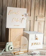 KARTONBOXEN  
 Samtkartenboxen Weißes Gold Samt Set Kartenbox mit Schloss & Polaroid Gästebuch & Karten Geschenke Schild und Instax-Anleitungsschild Kombination und Stiftset, Hochzeitskartenbox mit Deckel Sofort Instax Gästebuch Hochzeitsgeldbox Sing Gästebuch Set18