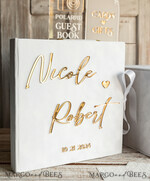 KARTONBOXEN  
 Samtkartenboxen Weißes Gold Samt Set Kartenbox mit Schloss & Polaroid Gästebuch & Karten Geschenke Schild und Instax-Anleitungsschild Kombination und Stiftset, Hochzeitskartenbox mit Deckel Sofort Instax Gästebuch Hochzeitsgeldbox Sing Gästebuch Set18