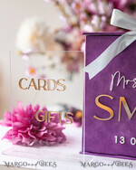 CARD BOXES velvet card boxes Gift Card Box & Cards cards & Gifts Sign Set , Velvet Purple wedding wishing well money gift card box, Personalized Wedding Card Box, Luxury Card Box, Wedding Card Box with Lid, Wedding Money Box, Wedding Card Box13