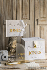 KARTONBOXEN  
 Samtkartenboxen Weißgoldenes Samt-Set Kartenbox mit Schloss & Polaroid-Gästebuch & Karten-Geschenk-Schild und Instax-Anleitungs-Schild-Kombination und Stift-Set, Hochzeitskartenbox mit Deckel, Instant Instax-Gästebuch, Hochzeitsgeldbox, Sing Gästebuch-Set54