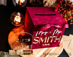 CARD BOXES velvet card boxes burgundy Card Box & arch acrylic sign , Maroon Wedding Card Box with Lid, Marsala Wedding Money Box, Wedding Card Box with slot  cards & gift Arch acrylic sign set33