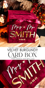 CARD BOXES velvet card boxes burgundy Card Box & arch acrylic sign , Maroon Wedding Card Box with Lid, Marsala Wedding Money Box, Wedding Card Box with slot  cards & gift Arch acrylic sign set33