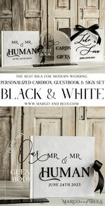 CARD BOXES velvet card boxes Black & White Gift Card Box & Cards Gifts Sign Set, Velvet Classic wedding wishing well money gift card box, Personalized Wedding Card Box14
