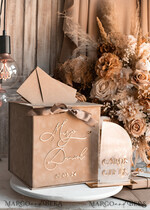 KARTONBOXEN  
 Samtkartenboxen Samtkarton in Taupe und Plexi-Schild-Set, Hochzeitskartenbox mit Deckel, Beige Gold Hochzeitsgeldbox, Nackte Hochzeitskartenbox mit Schlitz, Karten- und Geschenkbogen-Acrylschild-Set27