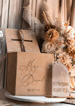 KARTONBOXEN  
 Samtkartenboxen Samtkarton in Taupe und Plexi-Schild-Set, Hochzeitskartenbox mit Deckel, Beige Gold Hochzeitsgeldbox, Nackte Hochzeitskartenbox mit Schlitz, Karten- und Geschenkbogen-Acrylschild-Set27
