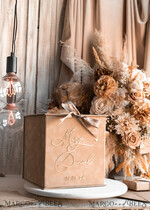 KARTONBOXEN  
 Samtkartenboxen Samtkarton in Taupe und Plexi-Schild-Set, Hochzeitskartenbox mit Deckel, Beige Gold Hochzeitsgeldbox, Nackte Hochzeitskartenbox mit Schlitz, Karten- und Geschenkbogen-Acrylschild-Set27