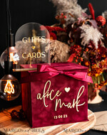 CARD BOXES velvet card boxes burgundy Card Box, Maroon Wedding Card Box with Lid, Marsala Wedding Money Box, Wedding Card Box with slot  cards & gift Arch acrylic sign set28