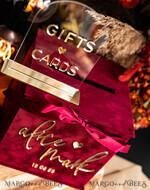 CARD BOXES velvet card boxes burgundy Card Box, Maroon Wedding Card Box with Lid, Marsala Wedding Money Box, Wedding Card Box with slot  cards & gift Arch acrylic sign set28