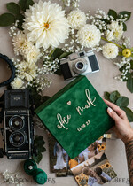 PHOTO ALBUM/ PHOTO BOX  Velvet Photo Box Photographer Box  Emerald Green Velvet Photo Box Photographer Wedding Memory Box, Greenery Custom Keepsake Box, Garden Photographer Gifts for Clients, Wedding Pictures packaging, Custom photography box15