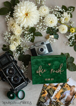 PHOTO ALBUM/ PHOTO BOX  Velvet Photo Box Photographer Box  Emerald Green Velvet Photo Box Photographer Wedding Memory Box, Greenery Custom Keepsake Box, Garden Photographer Gifts for Clients, Wedding Pictures packaging, Custom photography box15