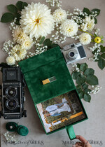 PHOTO ALBUM/ PHOTO BOX  Velvet Photo Box Photographer Box  Emerald Green Velvet Photo Box Photographer Wedding Memory Box, Greenery Custom Keepsake Box, Garden Photographer Gifts for Clients, Wedding Pictures packaging, Custom photography box15