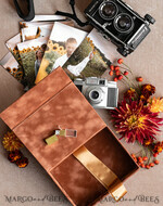 PHOTO ALBUM/ PHOTO BOX  Velvet Photo Box Photographer Box  Terracotta Velvet Photo Box Photographer Box Wedding Memory Box, Burnt Orange Custom Keepsake Box, Rust Photographer Gifts for Clients, Wedding Pictures packaging, Custom photography Copper box16
