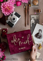 PHOTO ALBUM/ PHOTO BOX  Velvet Photo Box Photographer Box  Burgundy Velvet Photo Box, Maroon Photographer Box, Marsala Gold Wedding Memory Box, Gold Mirror Custom Keepsake Box, Photographer Gifts for Clients, Wedding Pictures packaging, Custom photography Copper box24