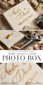 FOTOALBUM/ FOTOBOX Velvet Foto Box Fotografen Box Elfenbein Samt Fotobox Fotografenbox Hochzeitsgedächtnisbox, individuelle Andenkenbox, Ecru Fotografengeschenke für Kunden, Verpackung für Hochzeitsbilder, individuelle Fotobox19