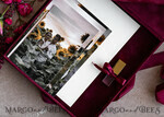 PHOTO ALBUM/ PHOTO BOX  Velvet Photo Box Photographer Box  Burgundy Large Velvet Photo Box, Maroon Photographer Box, Marsala Gold Wedding Memory Box, Gold Mirror Custom Keepsake Box, Photographer Gifts for Clients, Wedding Pictures packaging, Custom photography Copper box16