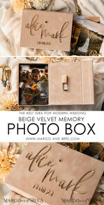 FOTOALBUM/ FOTOBOX Velvet Foto Box Fotografen Box Tan Samt Foto Box Fotografen Box Hochzeits Gedächtnis Box, Beige maßgeschneiderte Erinnerungsbox, Taupe Fotografen Geschenke für Kunden, Hochzeitsbilder Verpackung, Maßgeschneiderte Fotografie Akt Box38