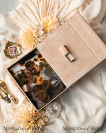 FOTOALBUM/ FOTOBOX Velvet Foto Box Fotografen Box Tan Samt Foto Box Fotografen Box Hochzeits Gedächtnis Box, Beige maßgeschneiderte Erinnerungsbox, Taupe Fotografen Geschenke für Kunden, Hochzeitsbilder Verpackung, Maßgeschneiderte Fotografie Akt Box38