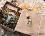 FOTOALBUM/ FOTOBOX Velvet Foto Box Fotografen Box Tan Samt Foto Box Fotografen Box Hochzeits Gedächtnis Box, Beige maßgeschneiderte Erinnerungsbox, Taupe Fotografen Geschenke für Kunden, Hochzeitsbilder Verpackung, Maßgeschneiderte Fotografie Akt Box38