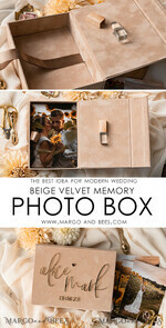 FOTOALBUM/ FOTOBOX Velvet Foto Box Fotografen Box Tan Samt Foto Box Fotografen Box Hochzeits Gedächtnis Box, Beige maßgeschneiderte Erinnerungsbox, Taupe Fotografen Geschenke für Kunden, Hochzeitsbilder Verpackung, Maßgeschneiderte Fotografie Akt Box38