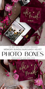 FOTOALBUM/ FOTOBOX Velvet Foto Box Fotografen Box Erinnerungsbundle Burgunder Samt Fotokästen Set aus 2, große kastanienbraune Fotografenbox, reguläre Marsala Gold Hochzeitsgedächtnisbox, goldener Spiegel personalisierte Andenkenbox, Fotografengeschenke für Kunden, Hochzeitsbilderverpackung, personalisierte Fotografie Kupferbox.29