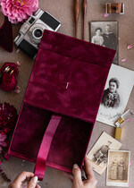 FOTOALBUM/ FOTOBOX Velvet Foto Box Fotografen Box Erinnerungsbundle Burgunder Samt Fotokästen Set aus 2, große kastanienbraune Fotografenbox, reguläre Marsala Gold Hochzeitsgedächtnisbox, goldener Spiegel personalisierte Andenkenbox, Fotografengeschenke für Kunden, Hochzeitsbilderverpackung, personalisierte Fotografie Kupferbox.29