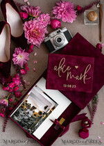 FOTOALBUM/ FOTOBOX Velvet Foto Box Fotografen Box Erinnerungsbundle Burgunder Samt Fotokästen Set aus 2, große kastanienbraune Fotografenbox, reguläre Marsala Gold Hochzeitsgedächtnisbox, goldener Spiegel personalisierte Andenkenbox, Fotografengeschenke für Kunden, Hochzeitsbilderverpackung, personalisierte Fotografie Kupferbox.29