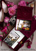 FOTOALBUM/ FOTOBOX Velvet Foto Box Fotografen Box Erinnerungsbundle Burgunder Samt Fotokästen Set aus 2, große kastanienbraune Fotografenbox, reguläre Marsala Gold Hochzeitsgedächtnisbox, goldener Spiegel personalisierte Andenkenbox, Fotografengeschenke für Kunden, Hochzeitsbilderverpackung, personalisierte Fotografie Kupferbox.29