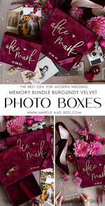 FOTOALBUM/ FOTOBOX Velvet Foto Box Fotografen Box Erinnerungsbundle Burgunder Samt Fotokästen Set aus 2, große kastanienbraune Fotografenbox, reguläre Marsala Gold Hochzeitsgedächtnisbox, goldener Spiegel personalisierte Andenkenbox, Fotografengeschenke für Kunden, Hochzeitsbilderverpackung, personalisierte Fotografie Kupferbox.29