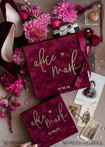 FOTOALBUM/ FOTOBOX Velvet Foto Box Fotografen Box Erinnerungsbundle Burgunder Samt Fotokästen Set aus 2, große kastanienbraune Fotografenbox, reguläre Marsala Gold Hochzeitsgedächtnisbox, goldener Spiegel personalisierte Andenkenbox, Fotografengeschenke für Kunden, Hochzeitsbilderverpackung, personalisierte Fotografie Kupferbox.29
