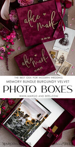 FOTOALBUM/ FOTOBOX Velvet Foto Box Fotografen Box Erinnerungsbundle Burgunder Samt Fotokästen Set aus 2, große kastanienbraune Fotografenbox, reguläre Marsala Gold Hochzeitsgedächtnisbox, goldener Spiegel personalisierte Andenkenbox, Fotografengeschenke für Kunden, Hochzeitsbilderverpackung, personalisierte Fotografie Kupferbox.29