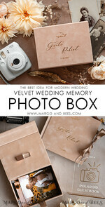 PHOTO ALBUM/ PHOTO BOX  Velvet Photo Box Photographer Box  Tan Velvet Photo Box Photographer Box Wedding Memory Box, Beige Custom Keepsake Box, Taupe Photographer Gifts for Clients, Wedding Pictures packaging, Custom photography Nude box8